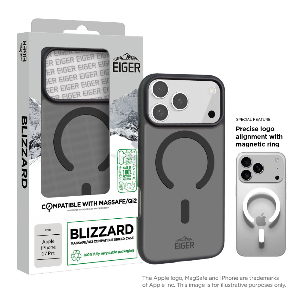 Eiger Blizzard Magsafe Case GRS for Apple iPhone 17 Pro in Black