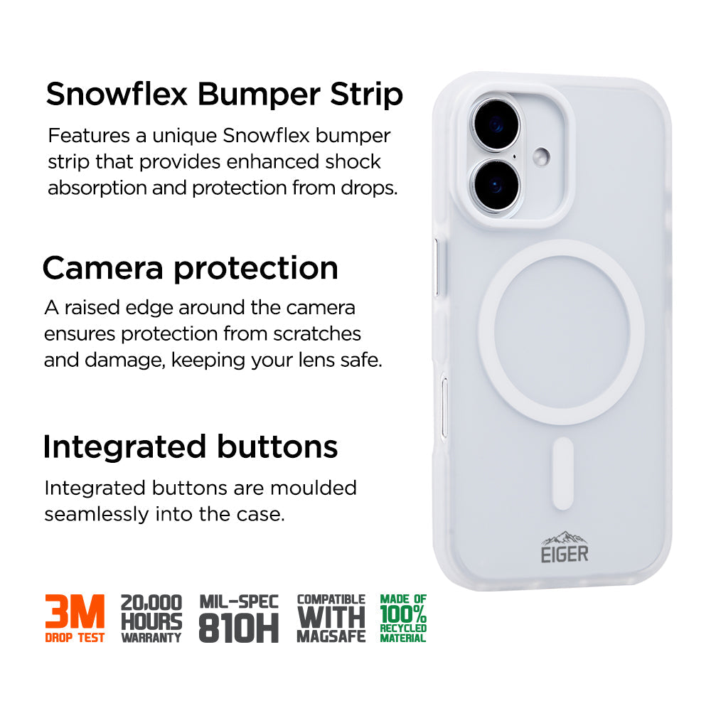 Eiger Blizzard Magsafe Case GRS for Apple iPhone 17 in White