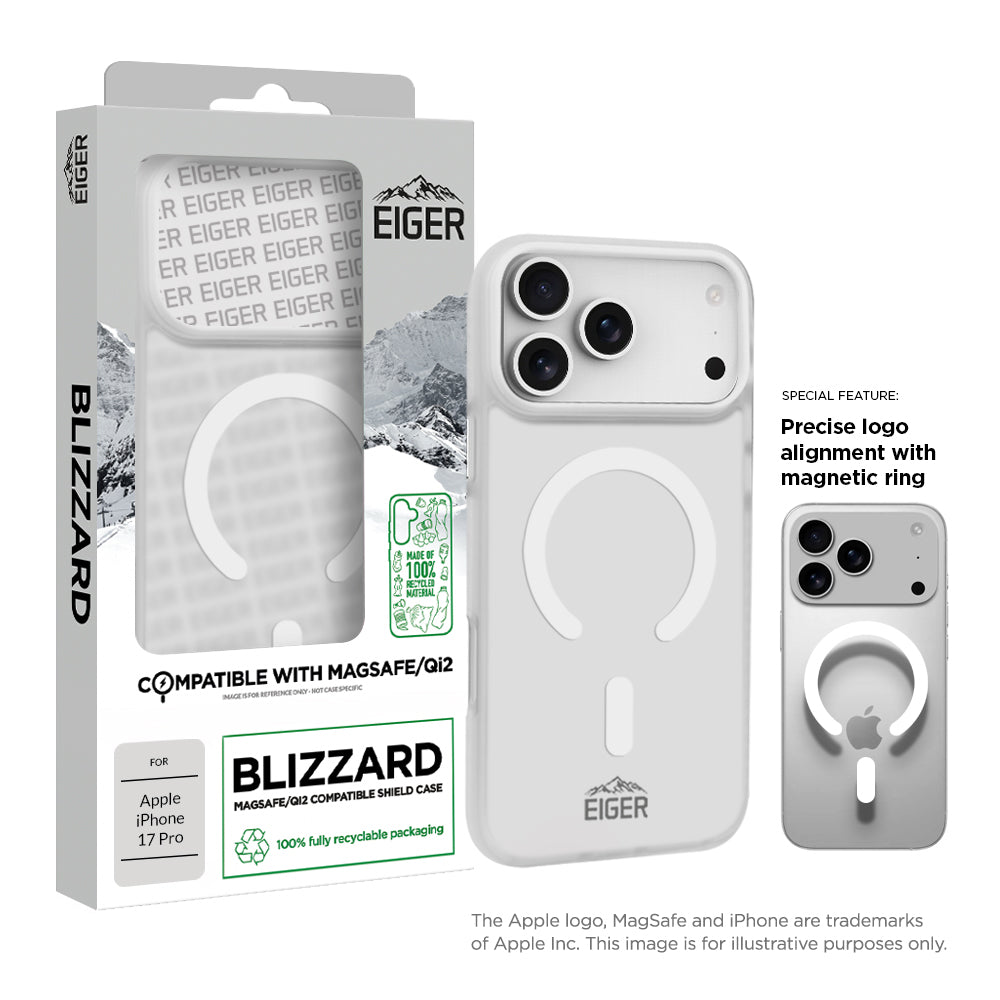 Eiger Blizzard Magsafe Case GRS for Apple iPhone 17 Pro in White