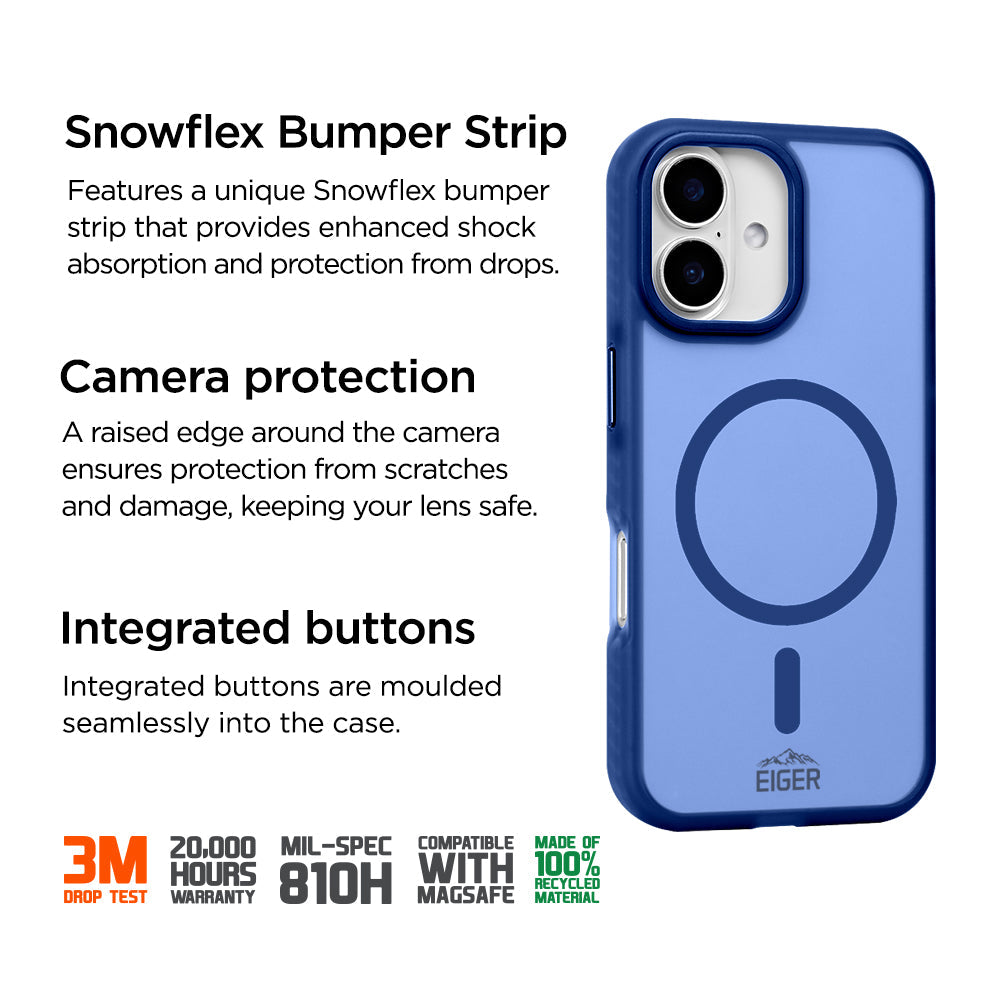 Eiger Blizzard Magsafe Case GRS for Apple iPhone 17 in Navy
