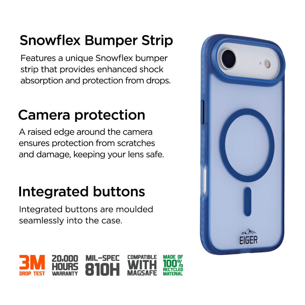 Eiger Blizzard Magsafe Case GRS for Apple iPhone 17 Air in Navy
