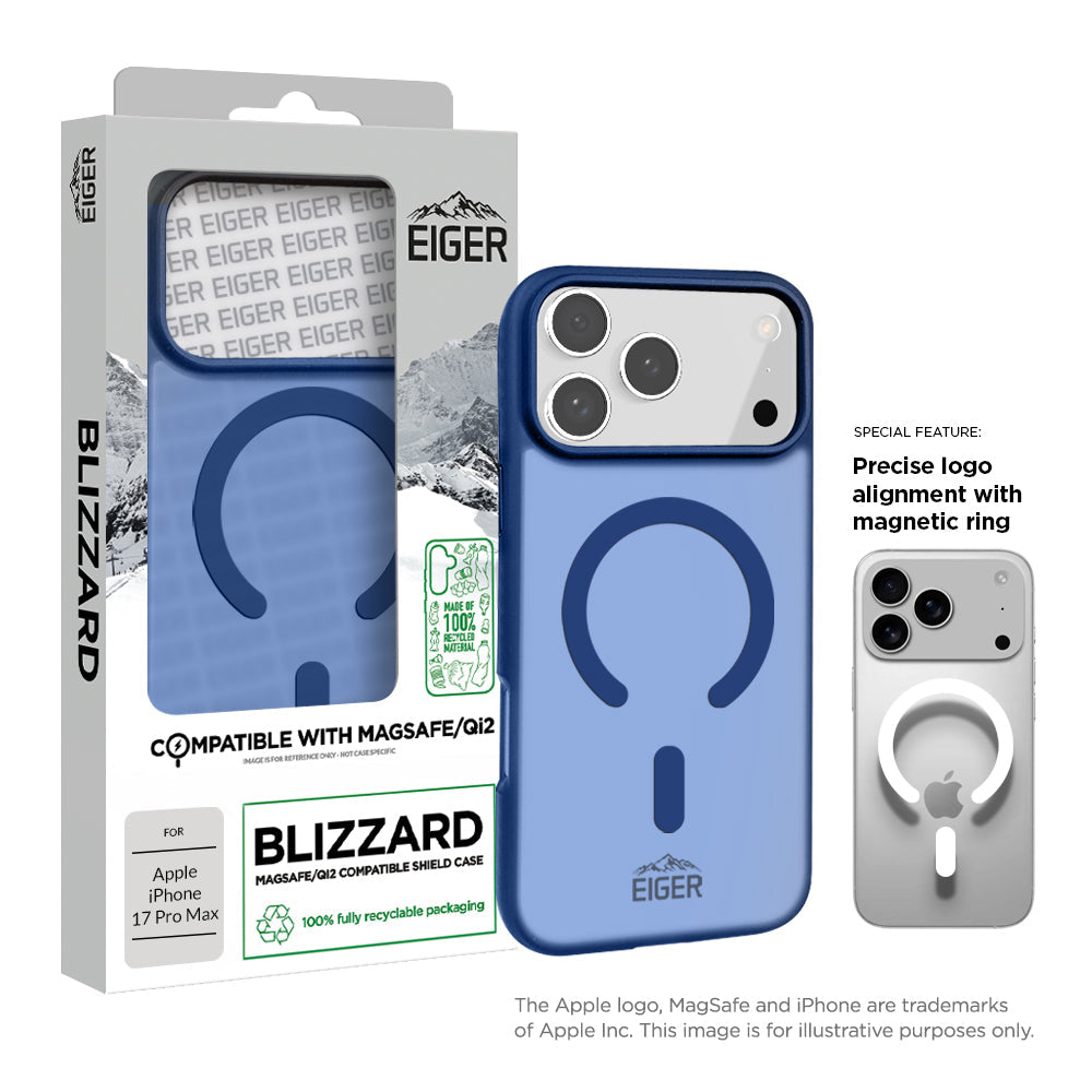 Eiger Blizzard Magsafe Case GRS for Apple iPhone 17 Pro Max in Navy