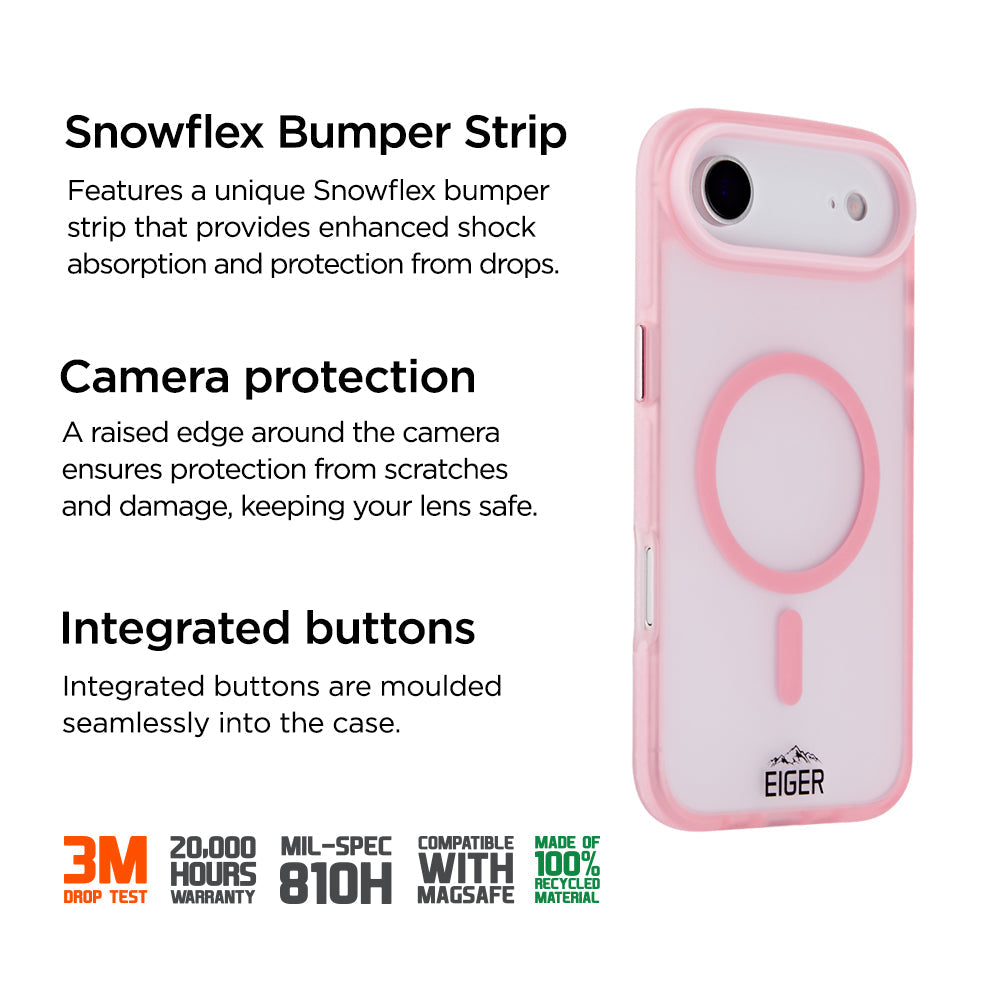 Eiger Blizzard Magsafe Case GRS for Apple iPhone 17 Air in Pink