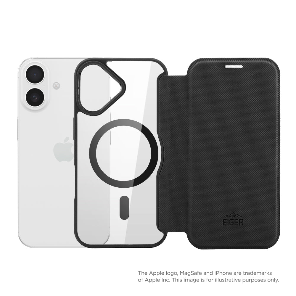 Eiger North Folio Magsafe Case for Apple iPhone 17 in Black