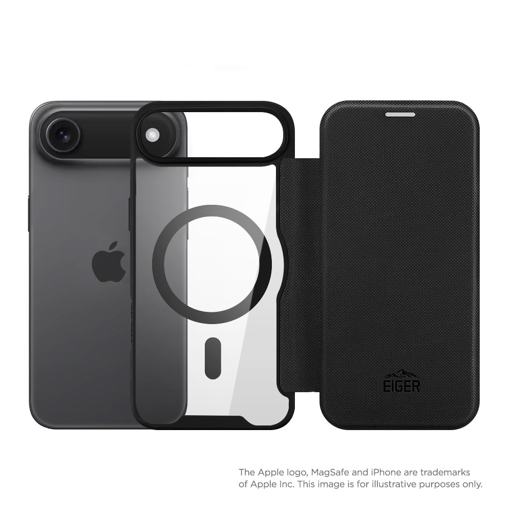 Eiger North Folio Magsafe Case for Apple iPhone 17 Air in Black