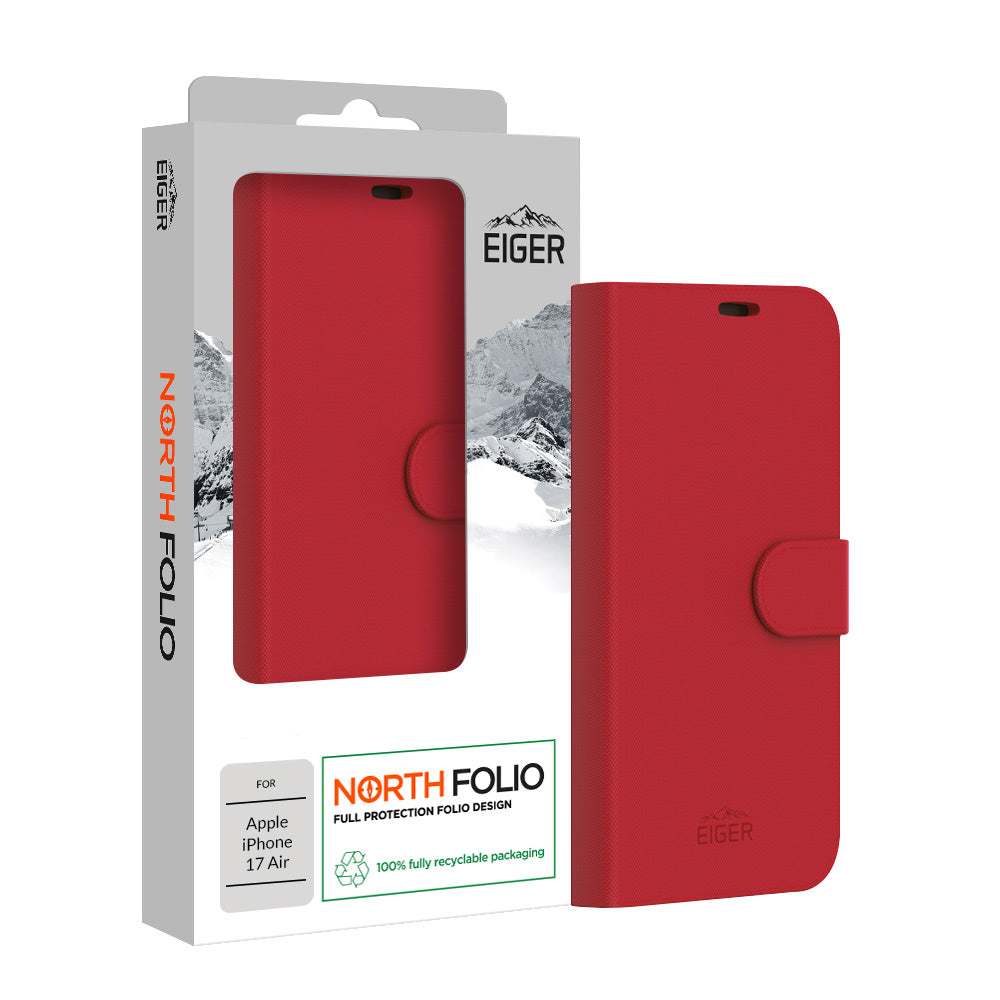 Eiger North Folio Case for Apple iPhone 17 Air in Red