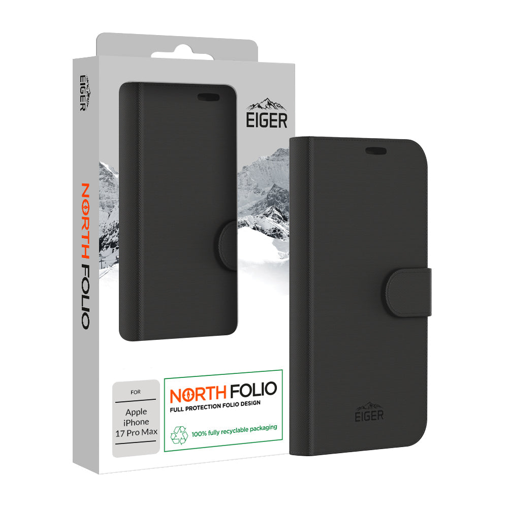 Eiger North Folio Case for Apple iPhone 17 Pro Max in Black
