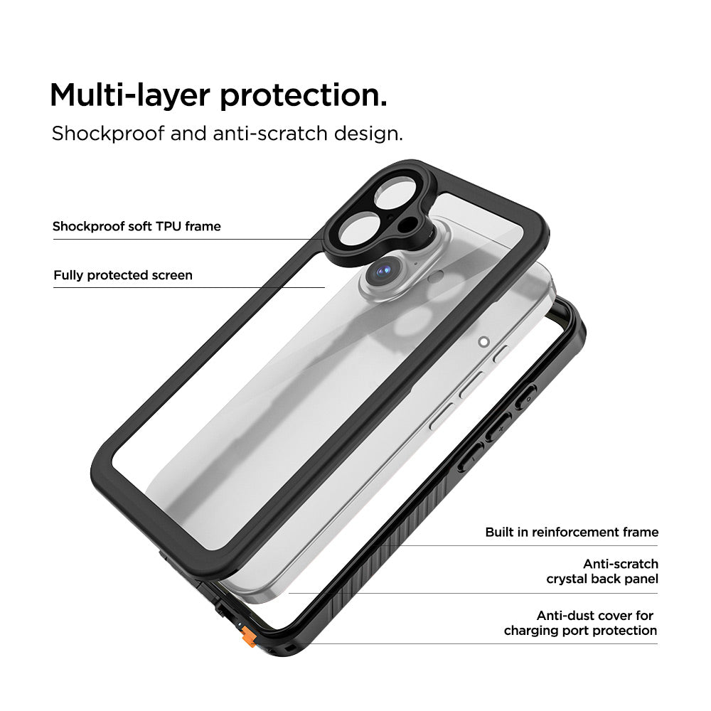Eiger Avalanche Magsafe Case & Screen Protector for Apple iPhone 17 in Black