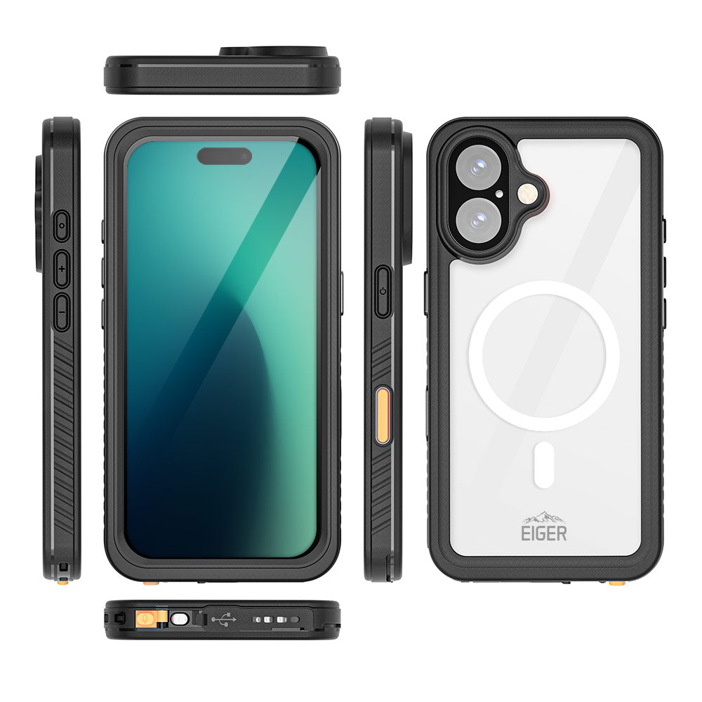Eiger Avalanche Magsafe Case & Screen Protector for Apple iPhone 17 in Black