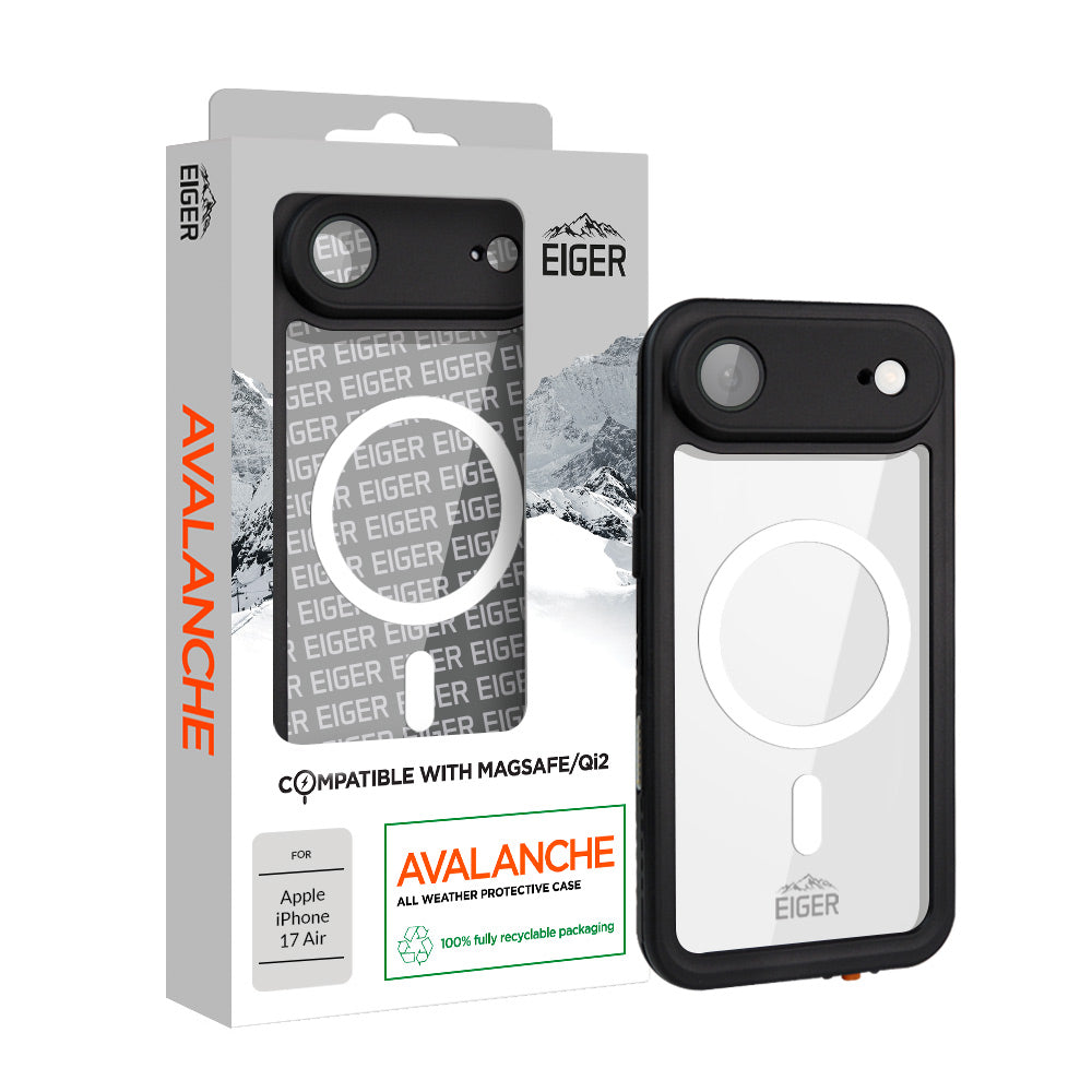 Eiger Avalanche Magsafe Case & Screen Protector for Apple iPhone Air in Black