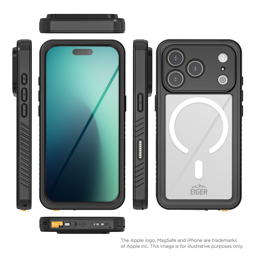 Eiger Avalanche Magsafe Case & Screen Protector for Apple iPhone 17 Pro Max in Black