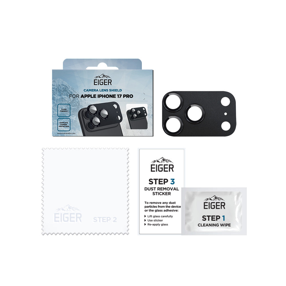 Eiger Mountain Glass LENS SHIELD for Apple iPhone 17 Pro in Black