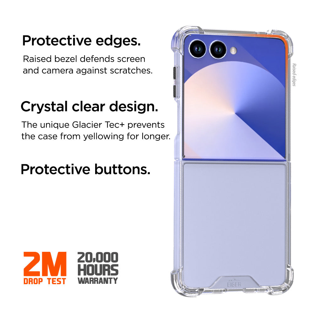 Eiger FLIP Glacier Case for Samsung Z Flip7 in Clear