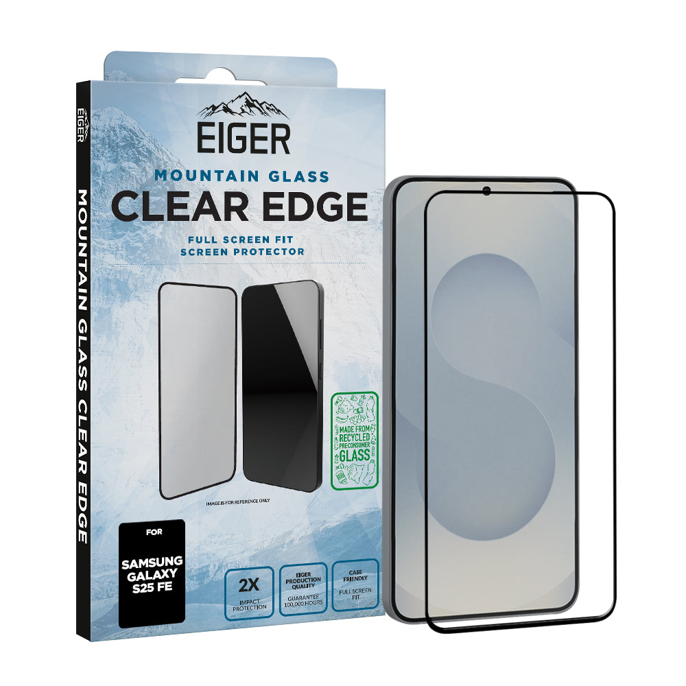 Eiger Mountain Glass CLEAR EDGE Screen Protector for Samsung Galaxy S25 FE