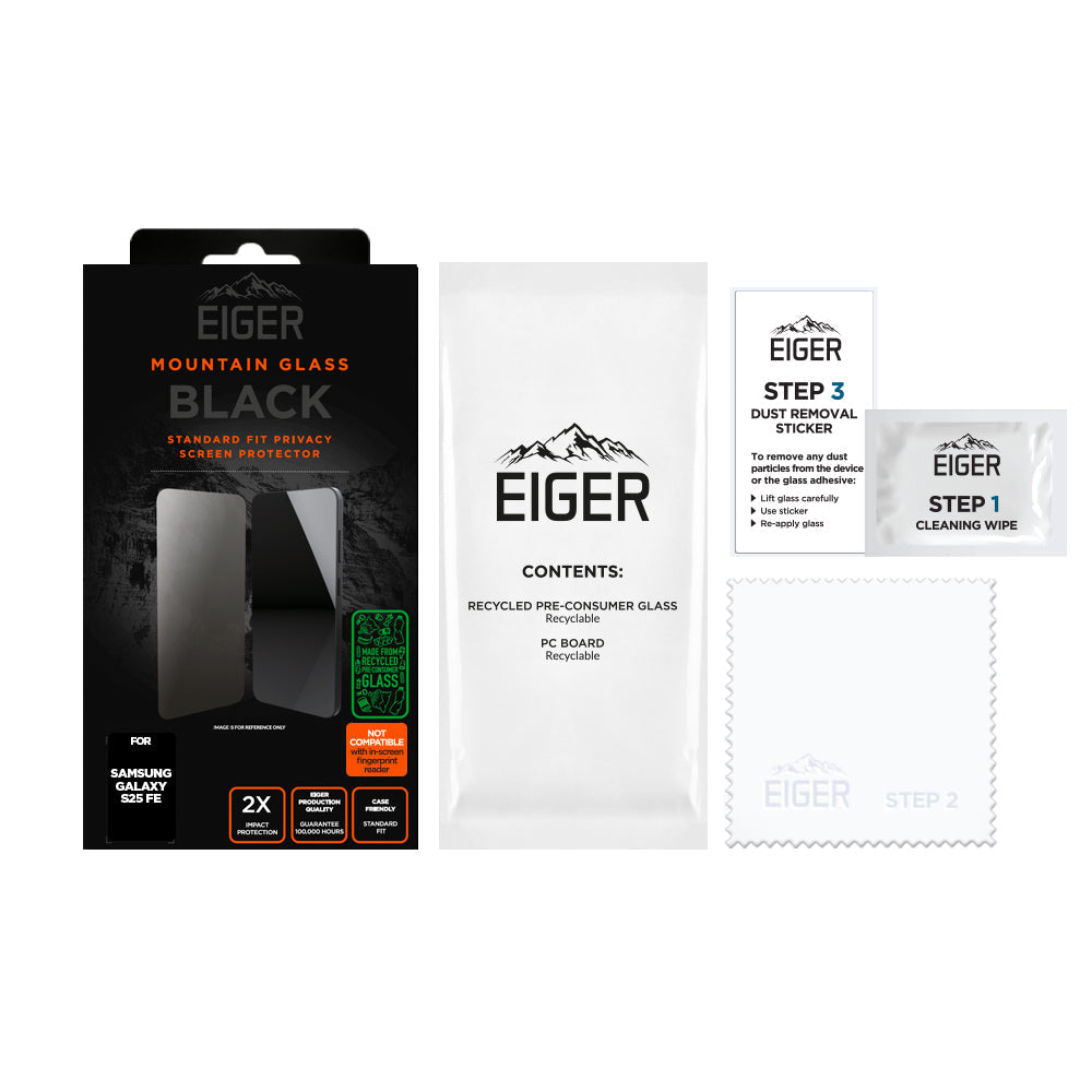 Eiger Mountain Glass Black Privacy Screen Protector