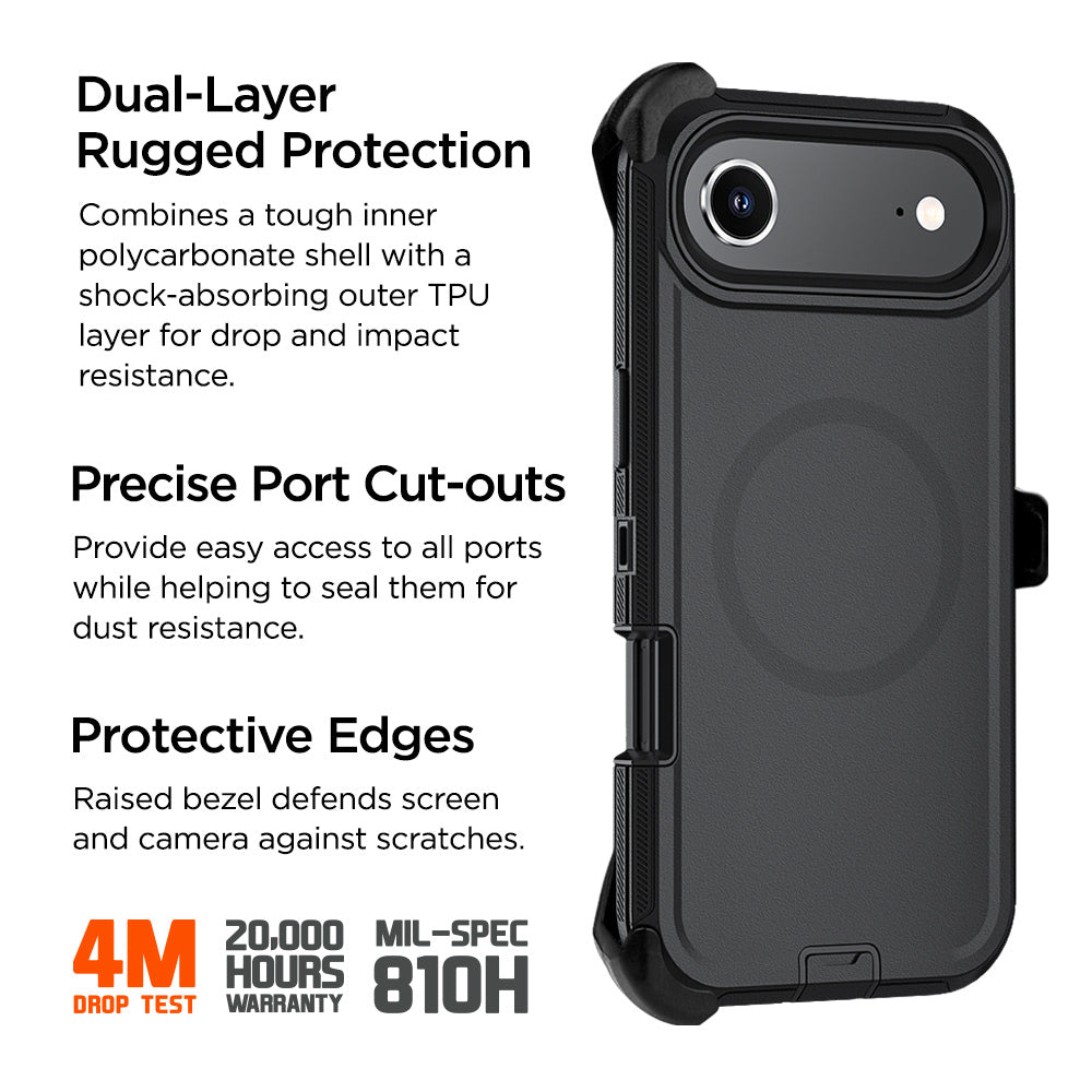 Eiger Boulder Magsafe Case for Apple iPhone Air Black