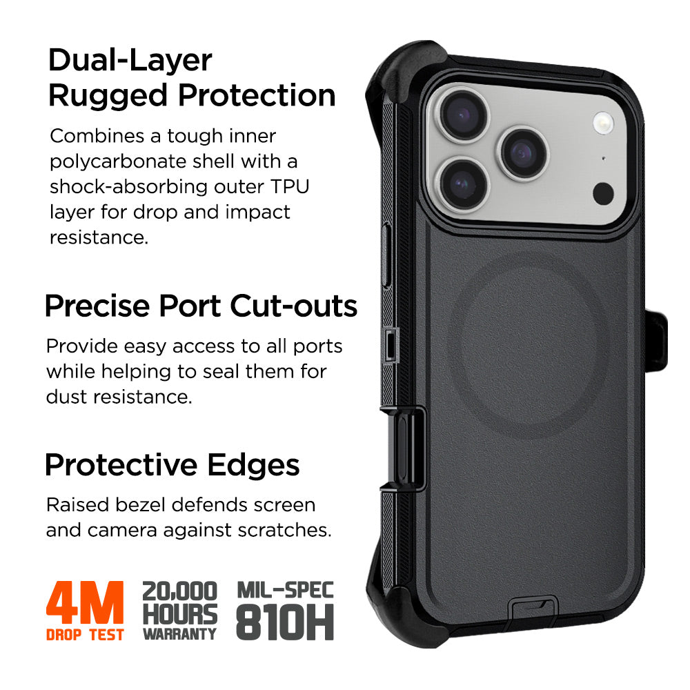 Eiger Boulder Magsafe Case for Apple iPhone 17 Pro Max Black