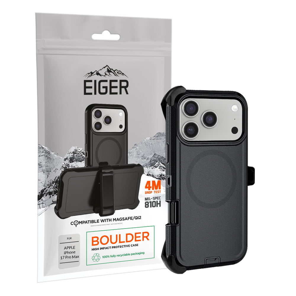 Eiger Boulder Magsafe Case for Apple iPhone 17 Pro Max Black