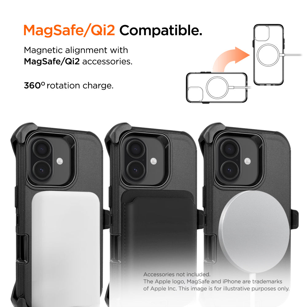 Eiger Boulder Magsafe Case for Apple iPhone 16 Black