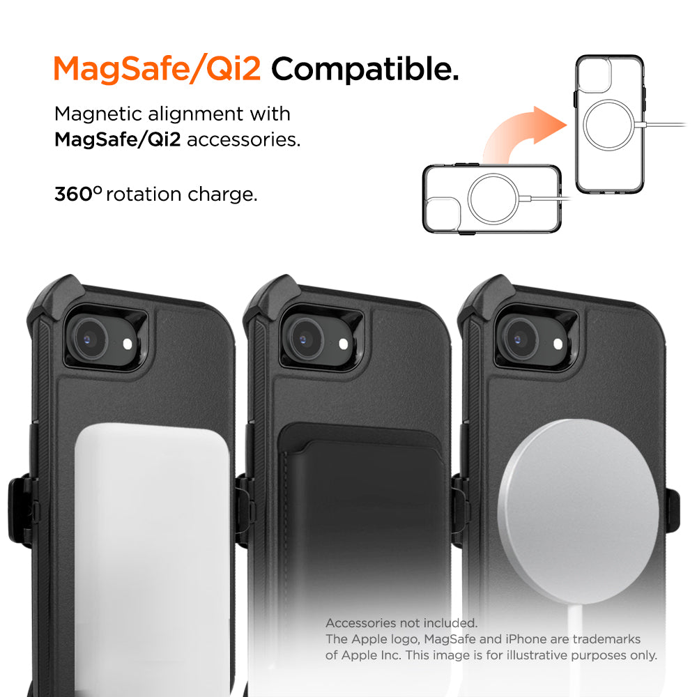 Eiger Boulder Magsafe Case for Apple iPhone 17e/ 16e in Black