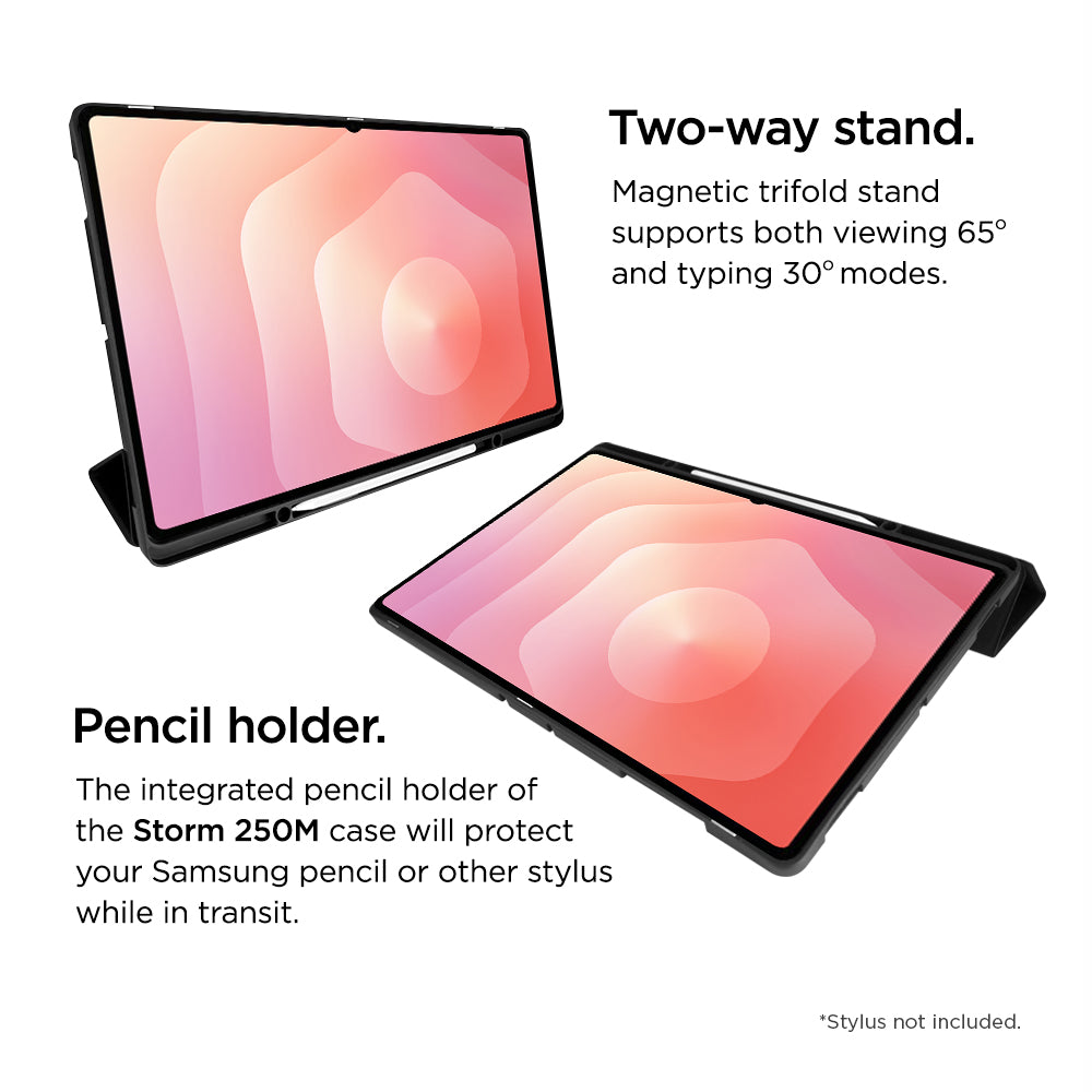 Eiger Storm 250m Stylus Case for Samsung Galaxy Tab S11 Ultra in Black in Bulk