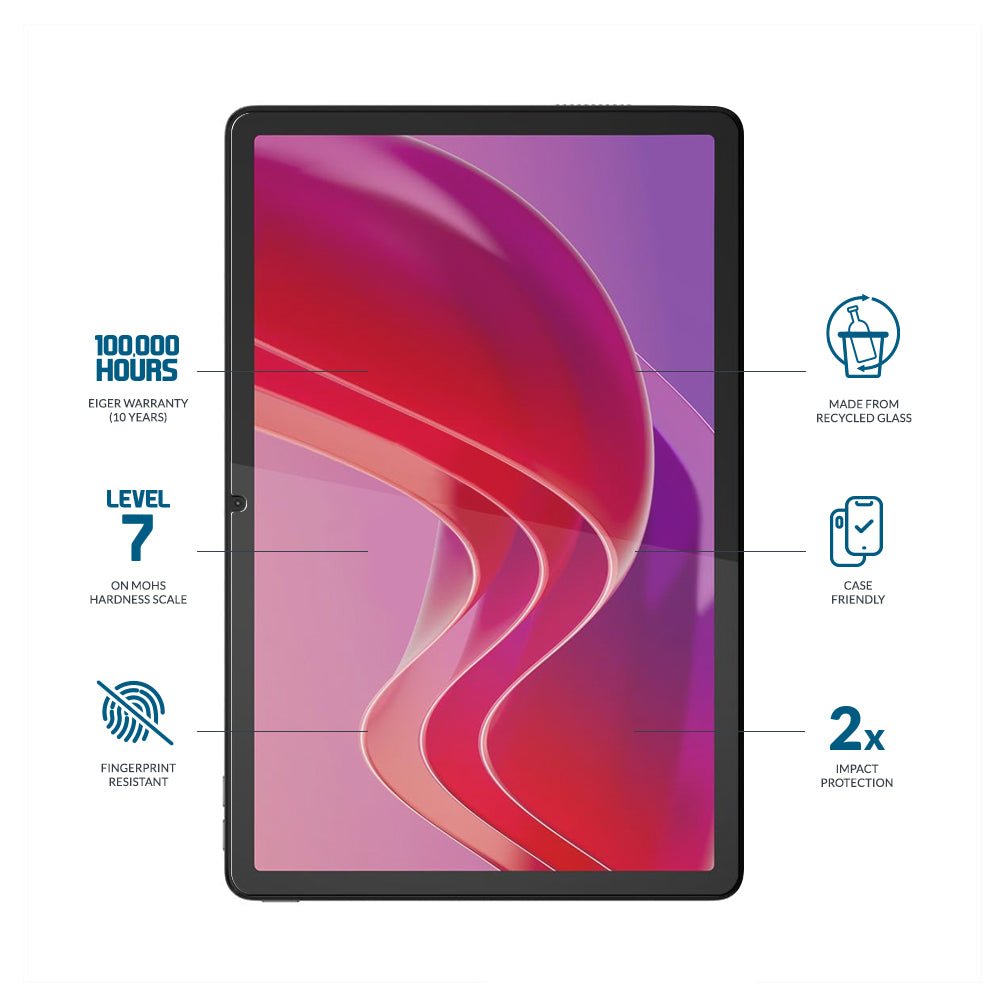 Eiger Mountain Glass CLEAR Tablet Screen Protector GRS for Lenovo Tab K11/ M11