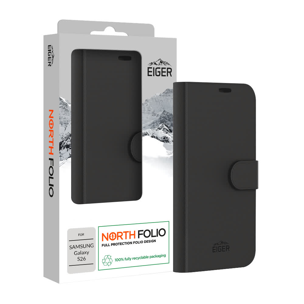 Eiger North Folio Case for Samsung Galaxy S26 in Black