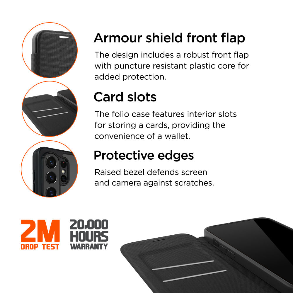 Eiger North Folio Magsafe Case for Samsung Galaxy S26 Ultra in Black