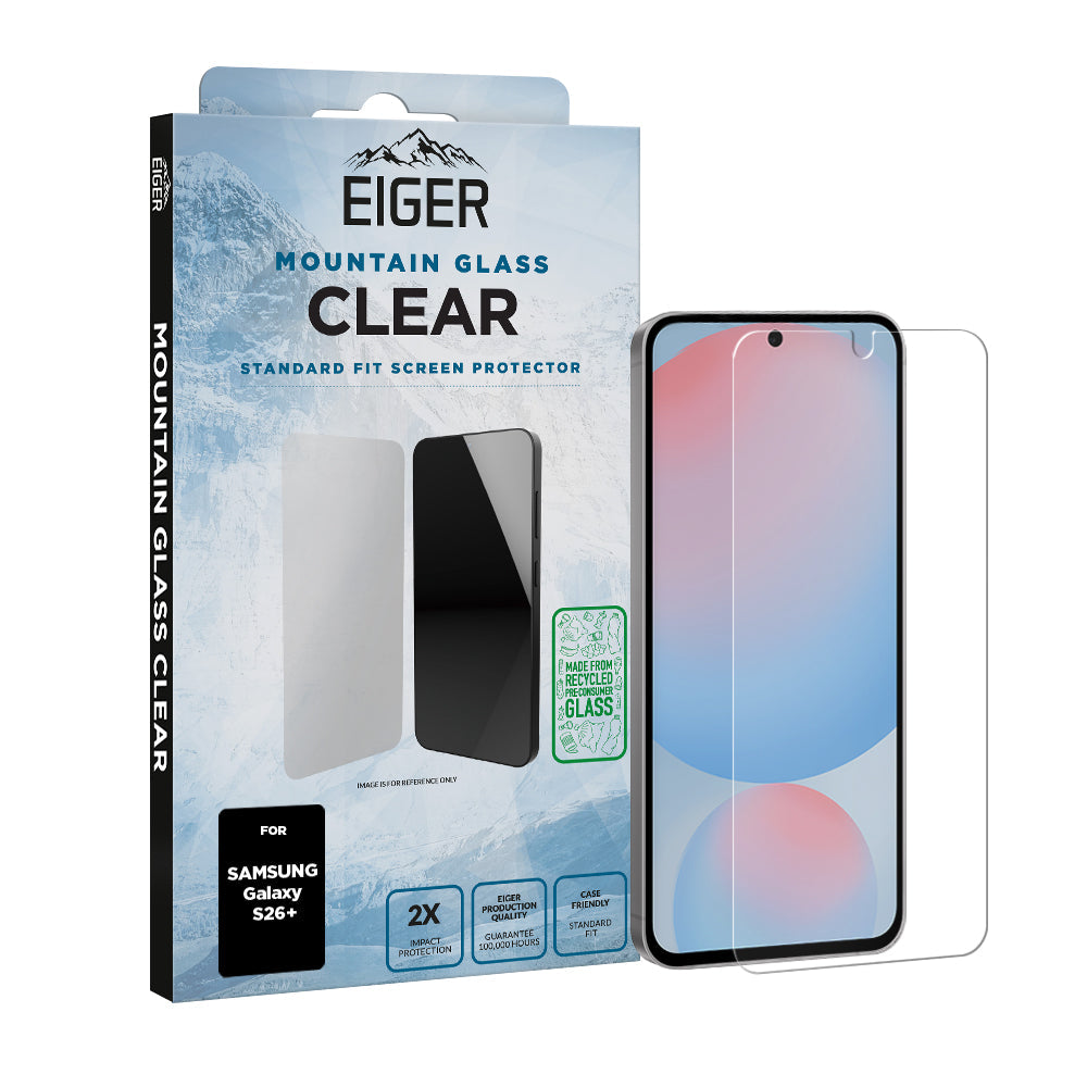 Eiger Mountain Glass CLEAR Screen Protector GRS for Samsung Galaxy S26+