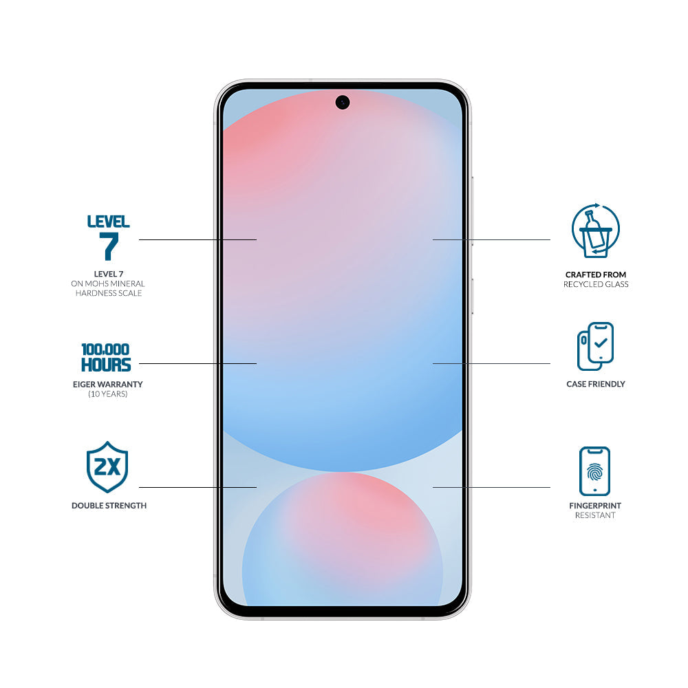 Eiger Mountain Glass CLEAR EDGE Screen Protector GRS for Samsung Galaxy S26