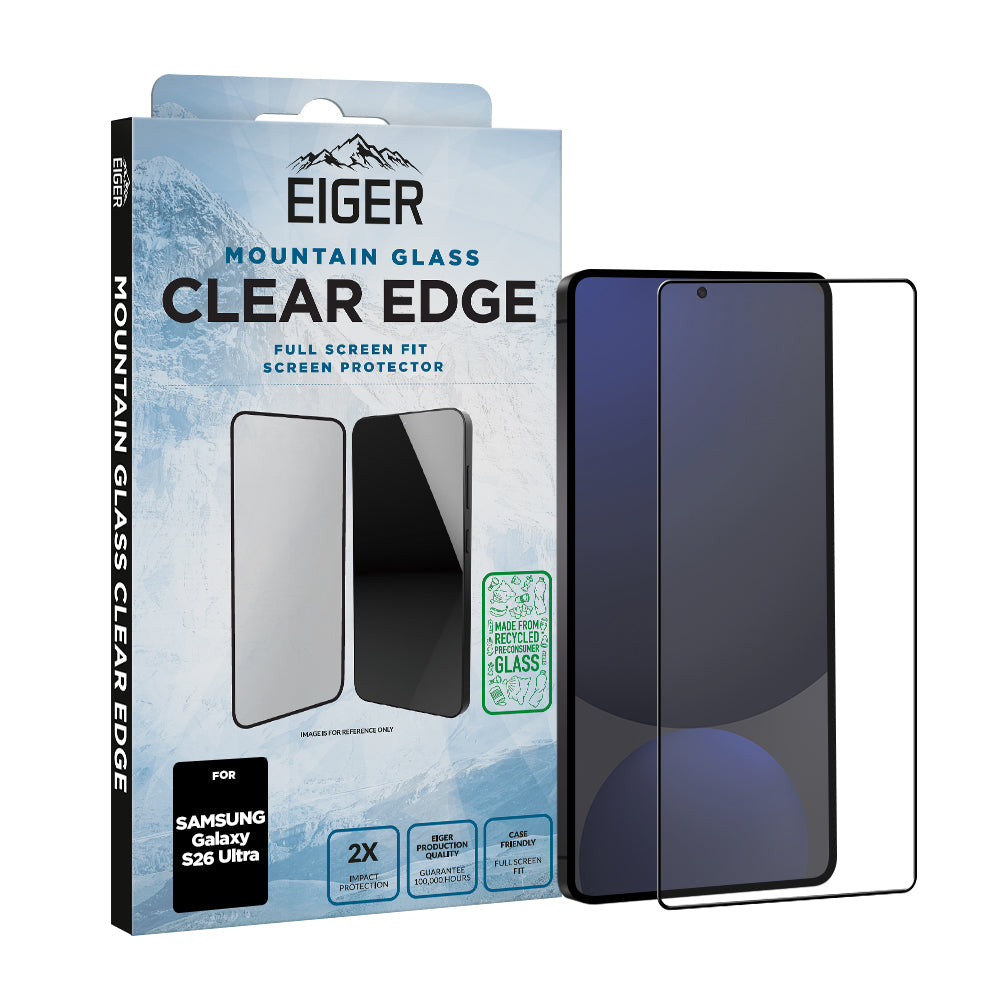 Eiger Mountain Glass CLEAR EDGE Screen Protector GRS for Samsung Galaxy S26 Ultra