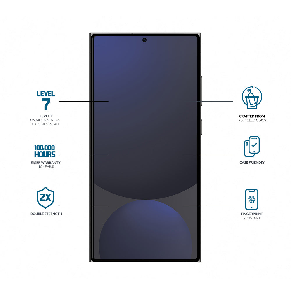 Eiger Mountain Glass CLEAR EDGE Screen Protector GRS for Samsung Galaxy S26 Ultra