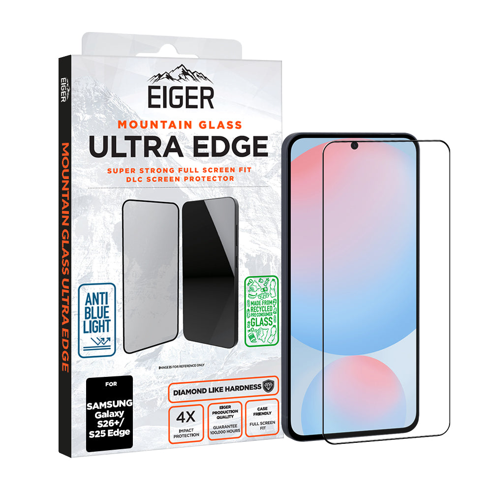 Eiger Mountain Glass Ultra EDGE Screen Protector GRS for Samsung Galaxy S26+/ S25 Edge