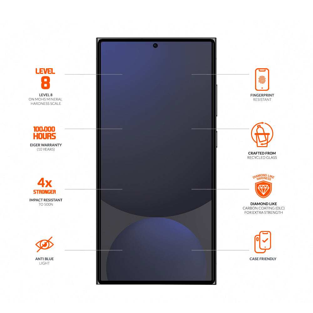 Eiger Mountain Glass Ultra EDGE Screen Protector GRS for Samsung Galaxy S26 Ultra