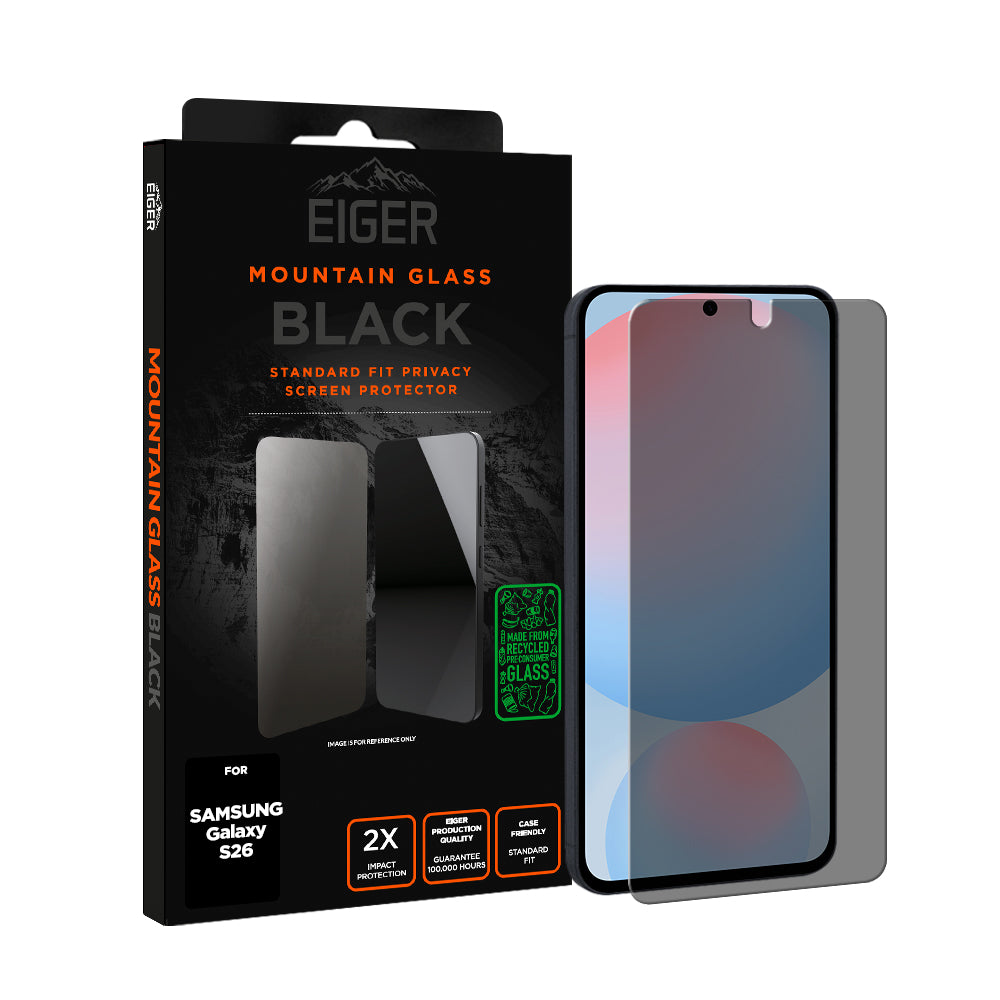 Eiger Mountain Black Privacy Screen Protector GRS for Samsung Galaxy S26