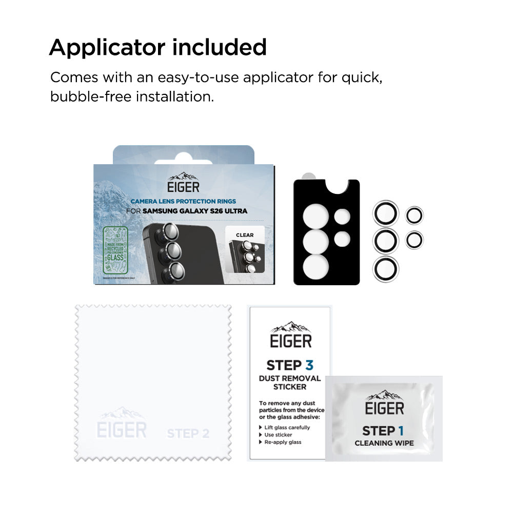 Eiger Mountain Glass LENS RING GRS for Samsung Galaxy S26 Ultra in Clear