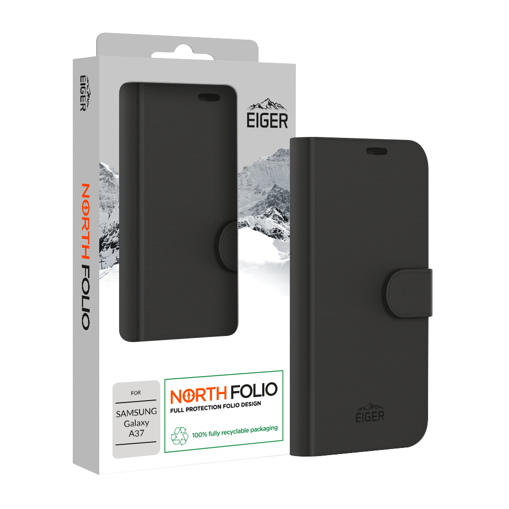 Eiger North Folio Case for Samsung Galaxy A37 Black