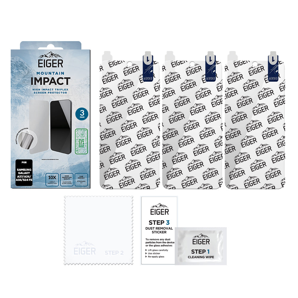 Eiger Mountain IMPACT Screen Protector GRS for Samsung Galaxy A37/ A36/ A56/ S24 FE