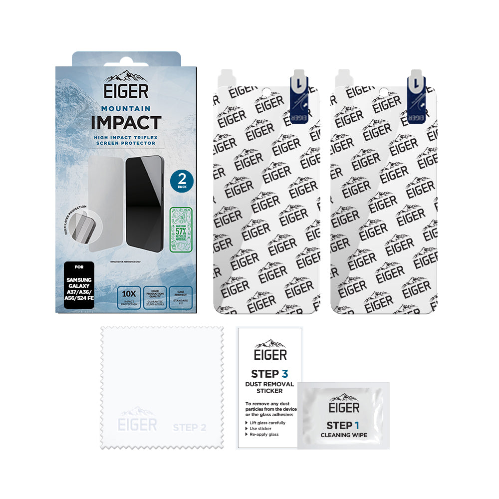 Eiger Mountain IMPACT Screen Protector GRS for Samsung Galaxy A37/ A36/ A56/ S24 FE