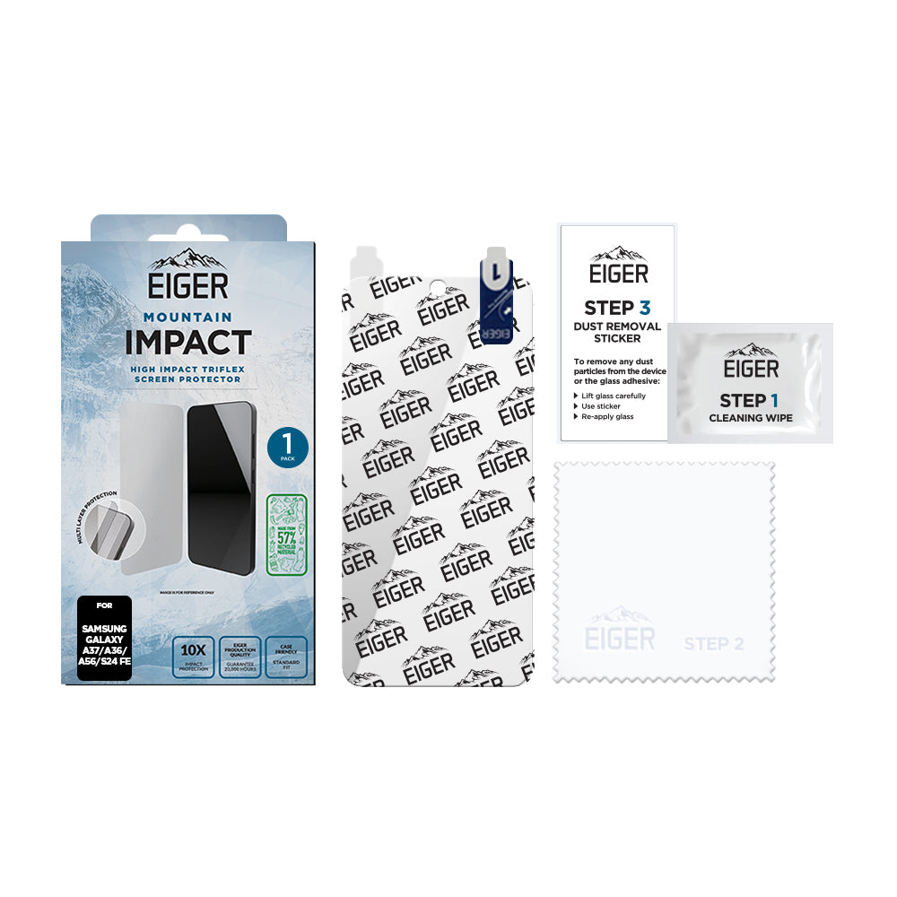Eiger Mountain IMPACT Screen Protector GRS for Samsung Galaxy A37/ A36/ A56/ S24 FE
