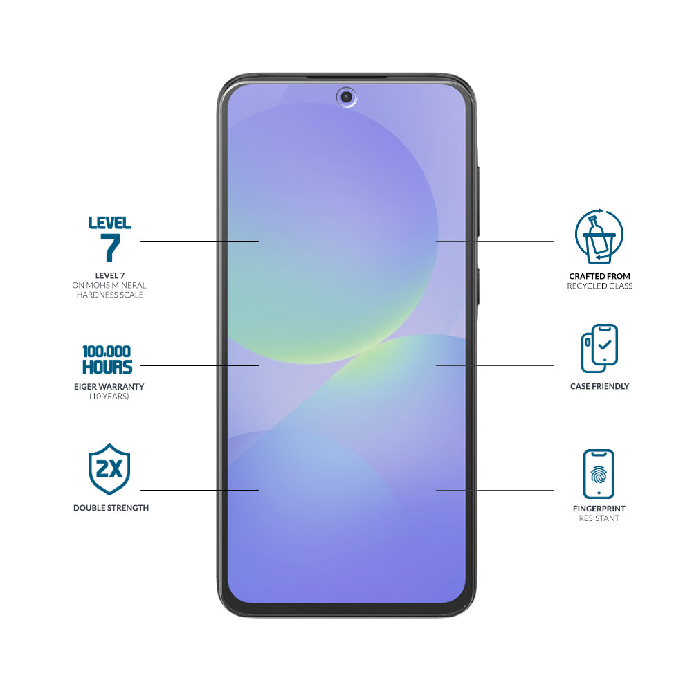 Eiger Mountain Glass CLEAR Screen Protector GRS for Samsung Galaxy A37/ A36/ A56/ S24 FE