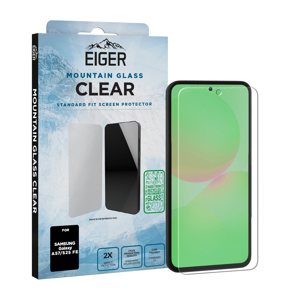 Eiger Mountain Glass CLEAR Screen Protector GRS for Samsung Galaxy A57/ S25 FE