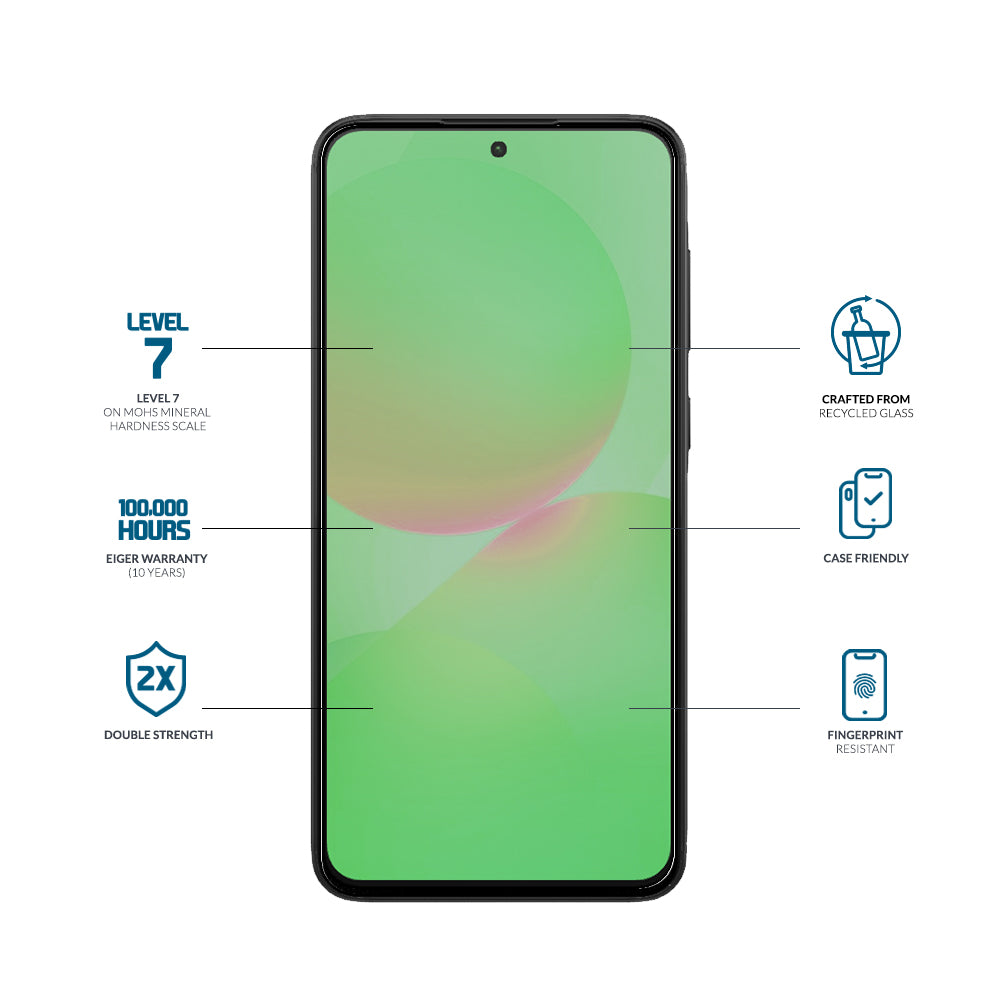 Eiger Mountain Glass CLEAR EDGE Screen Protector GRS for Samsung Galaxy A57/ S25 FE