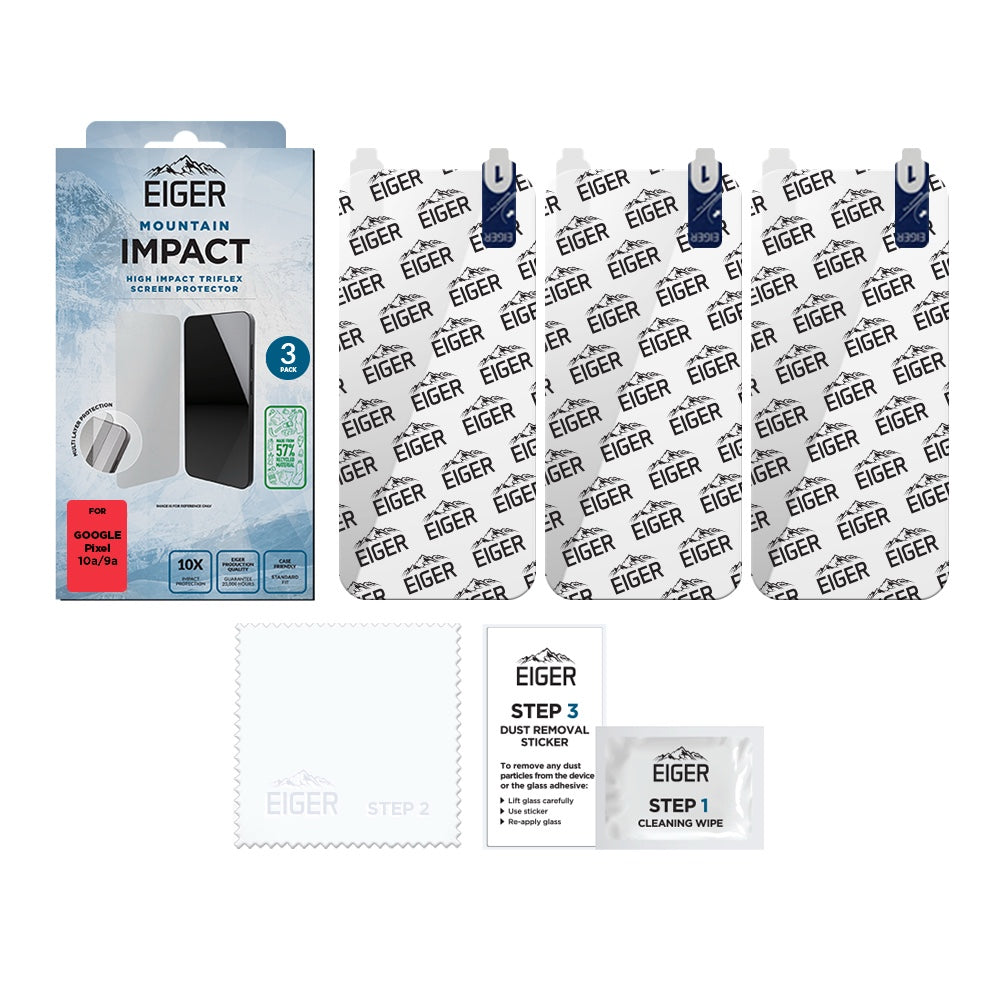 Eiger Mountain IMPACT Screen Protector GRS for Google Pixel 10a/ 9a
