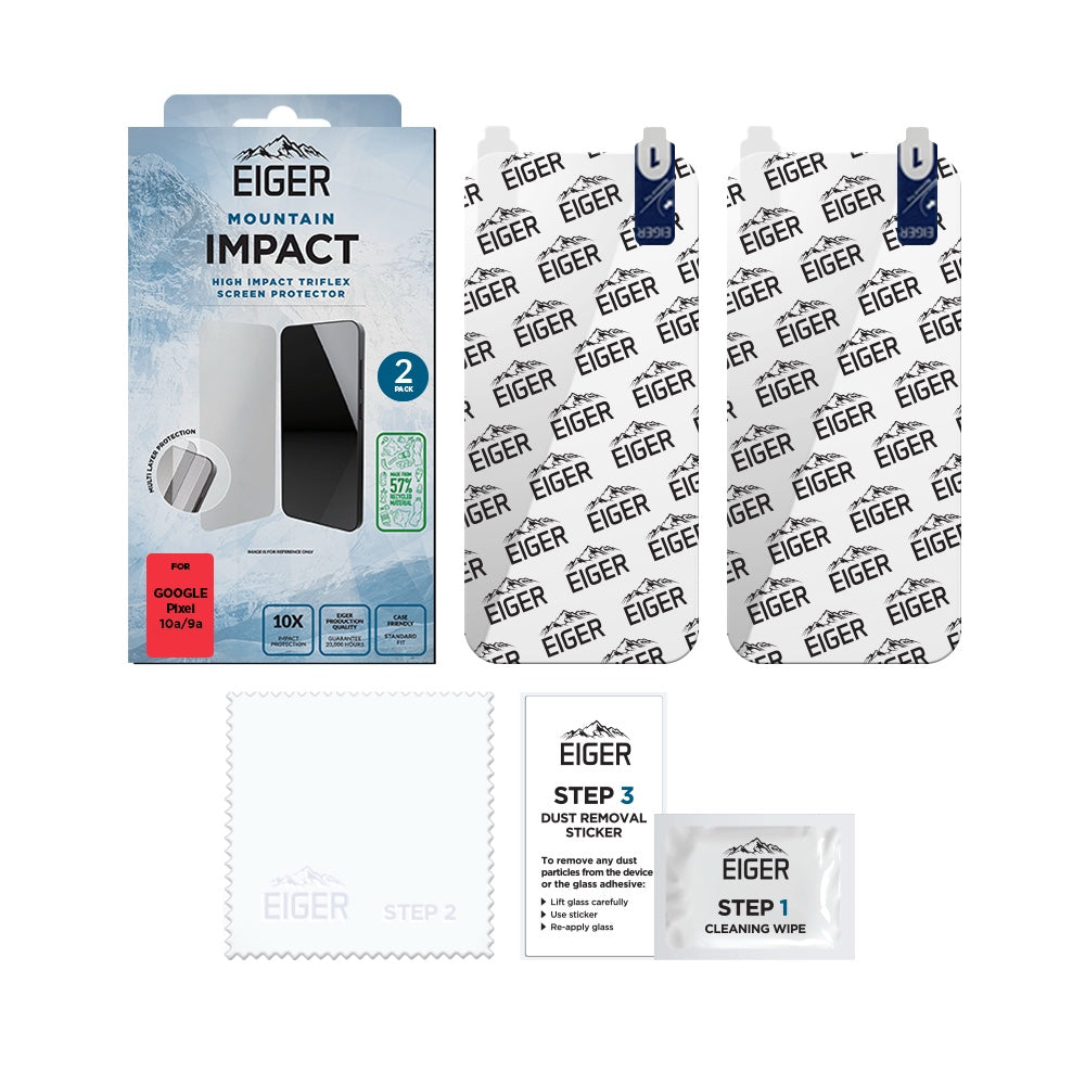 Eiger Mountain IMPACT Screen Protector GRS for Google Pixel 10a/ 9a
