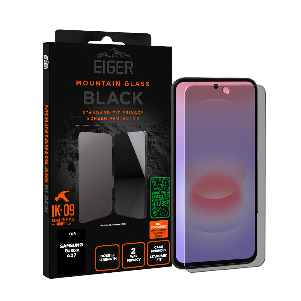 Eiger Mountain Glass Black Privacy Screen Protector