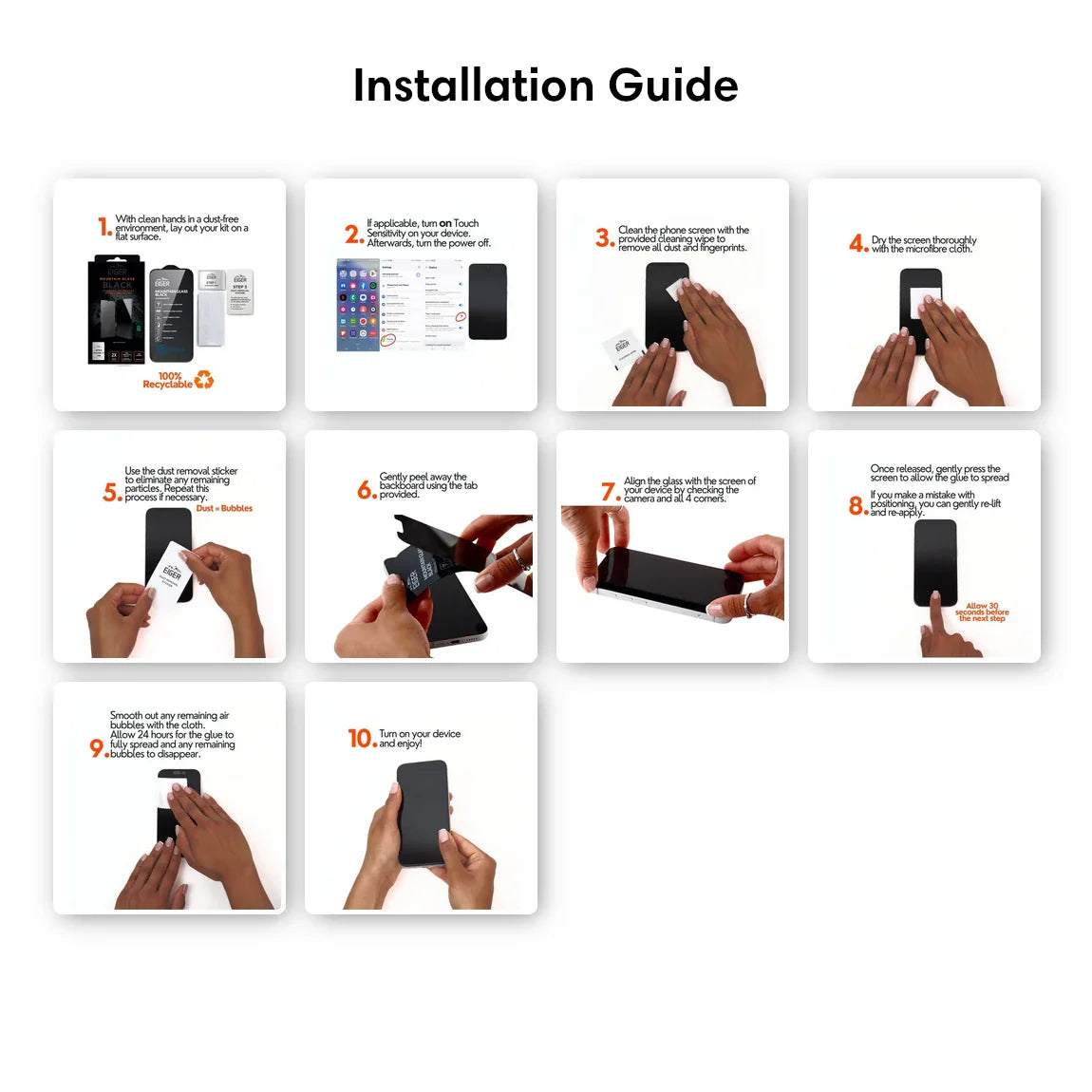 Eiger Mountain Black Privacy Screen Protector GRS for Samsung Galaxy S26 Ultra