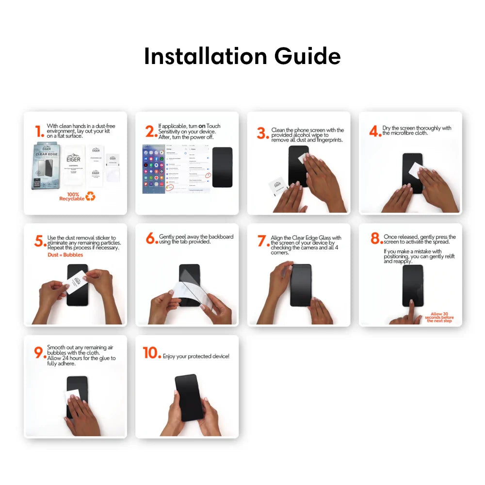 Eiger Mountain Glass CLEAR EDGE Screen Protector GRS for Samsung Galaxy S26