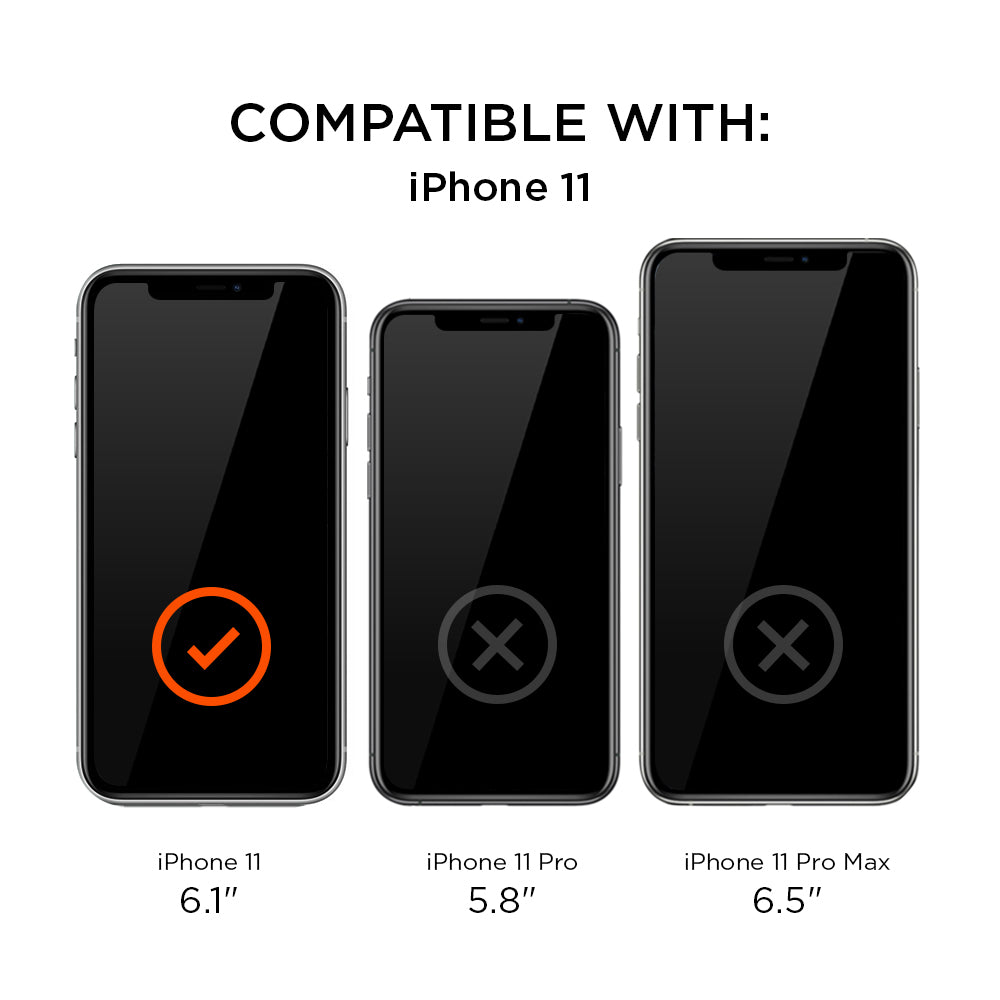 Eiger Mountain High Impact Triflex Screen Protector (2 Pack) for Apple iPhone 11 / XR