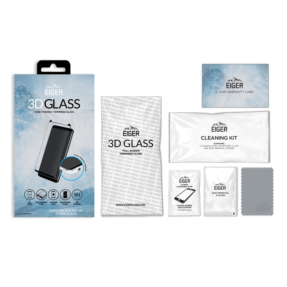 Eiger Glass 3D Screen Protector for Samsung Galaxy S8